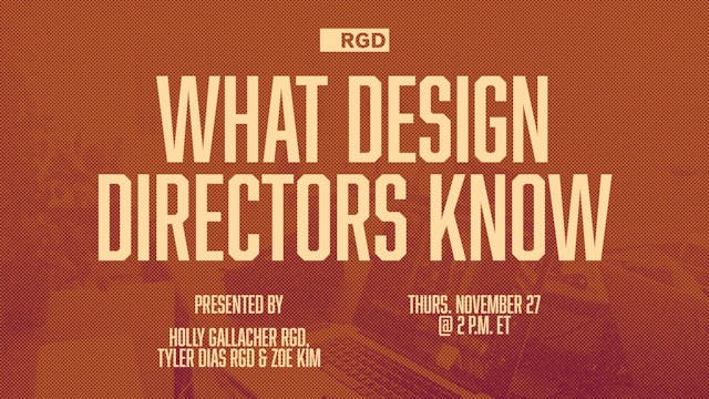 What Design Directors Know