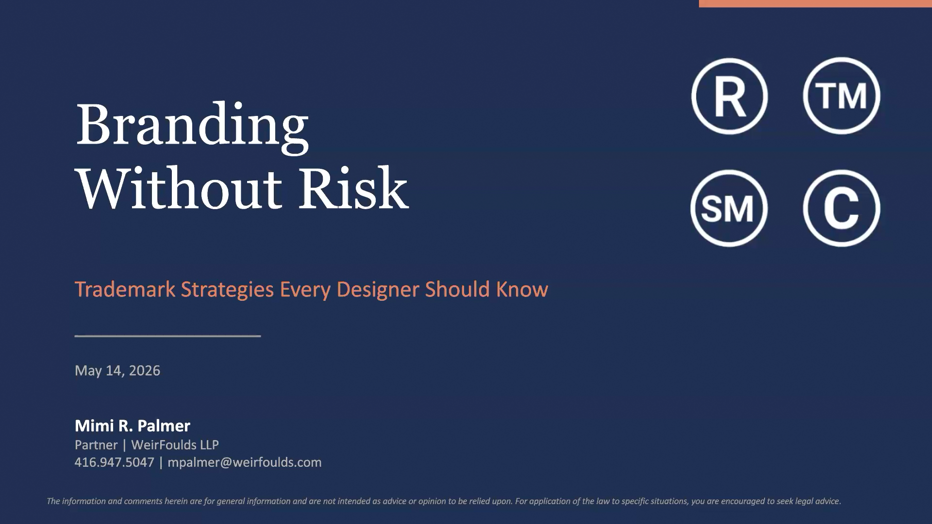 Branding Without Risk - Presented by Mimi Palmer