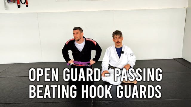 Open Guard - Passing - Beating hook g...