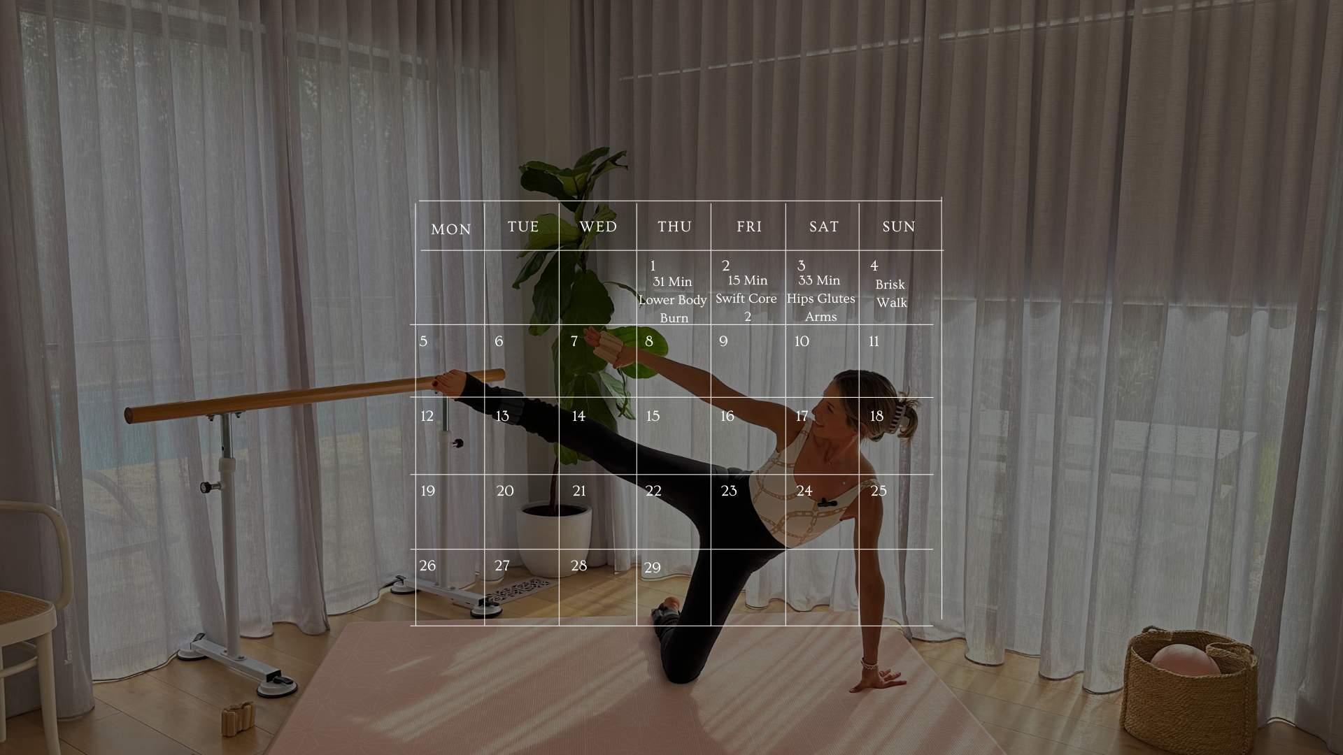 6 Week Transformation Challenge - Workout Schedule Week 5 Feb