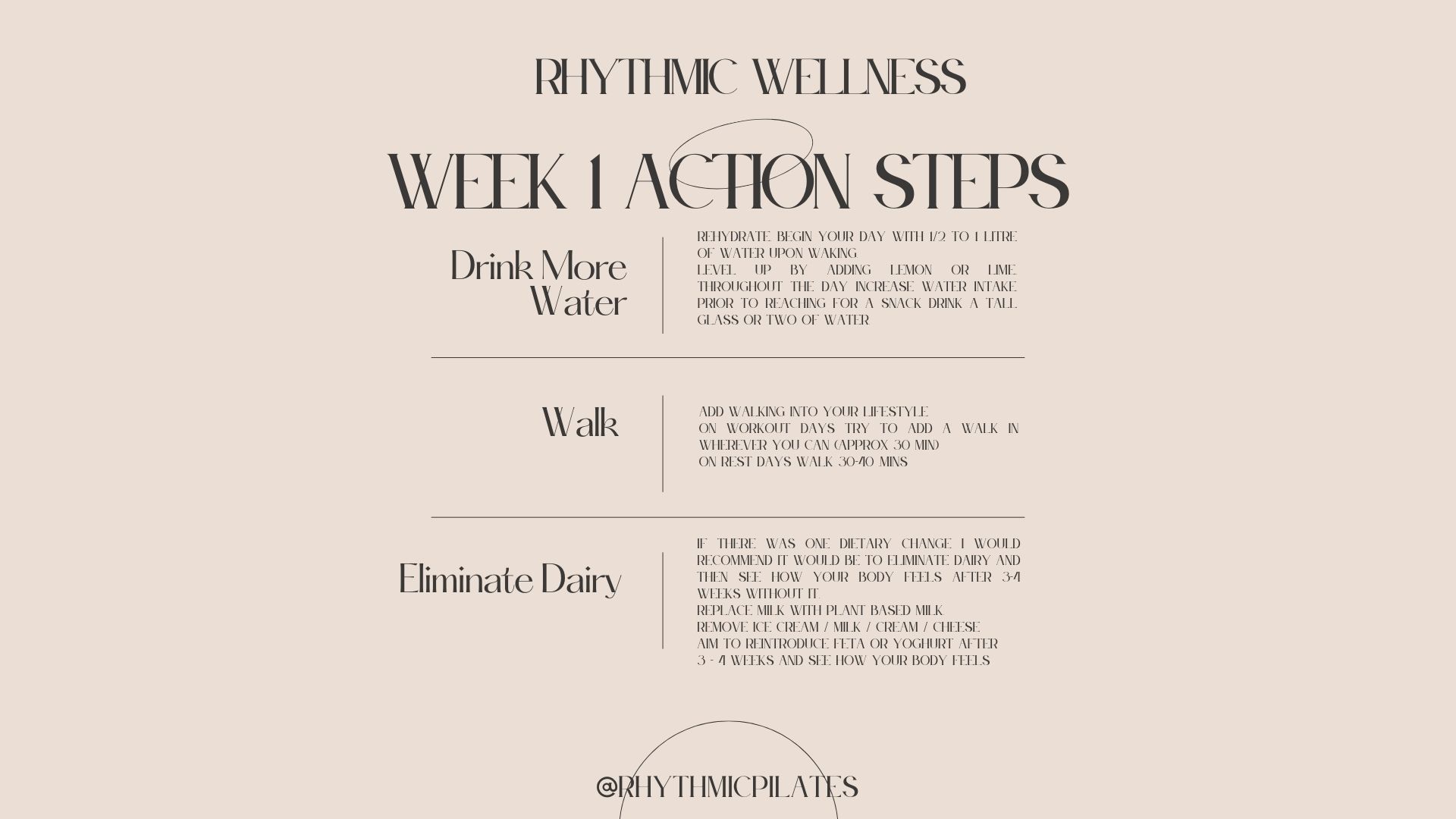 Rhythmic Wellness - 6 Week Transformation WEEK 1