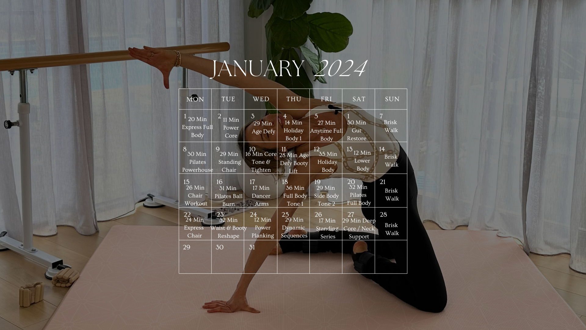 6 Week Transformation Challenge - Workout Schedule Week 4