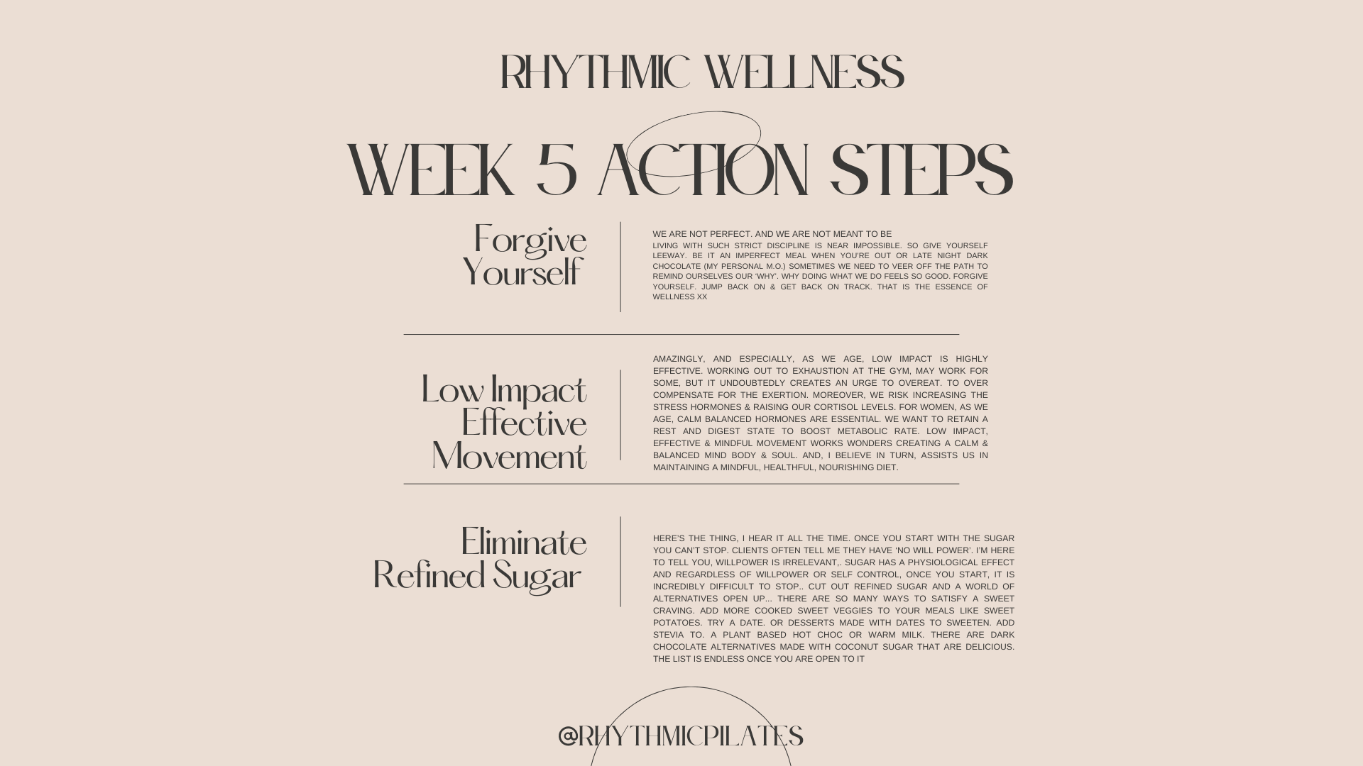 Rhythmic Wellness Transformation Challenge - Week 5