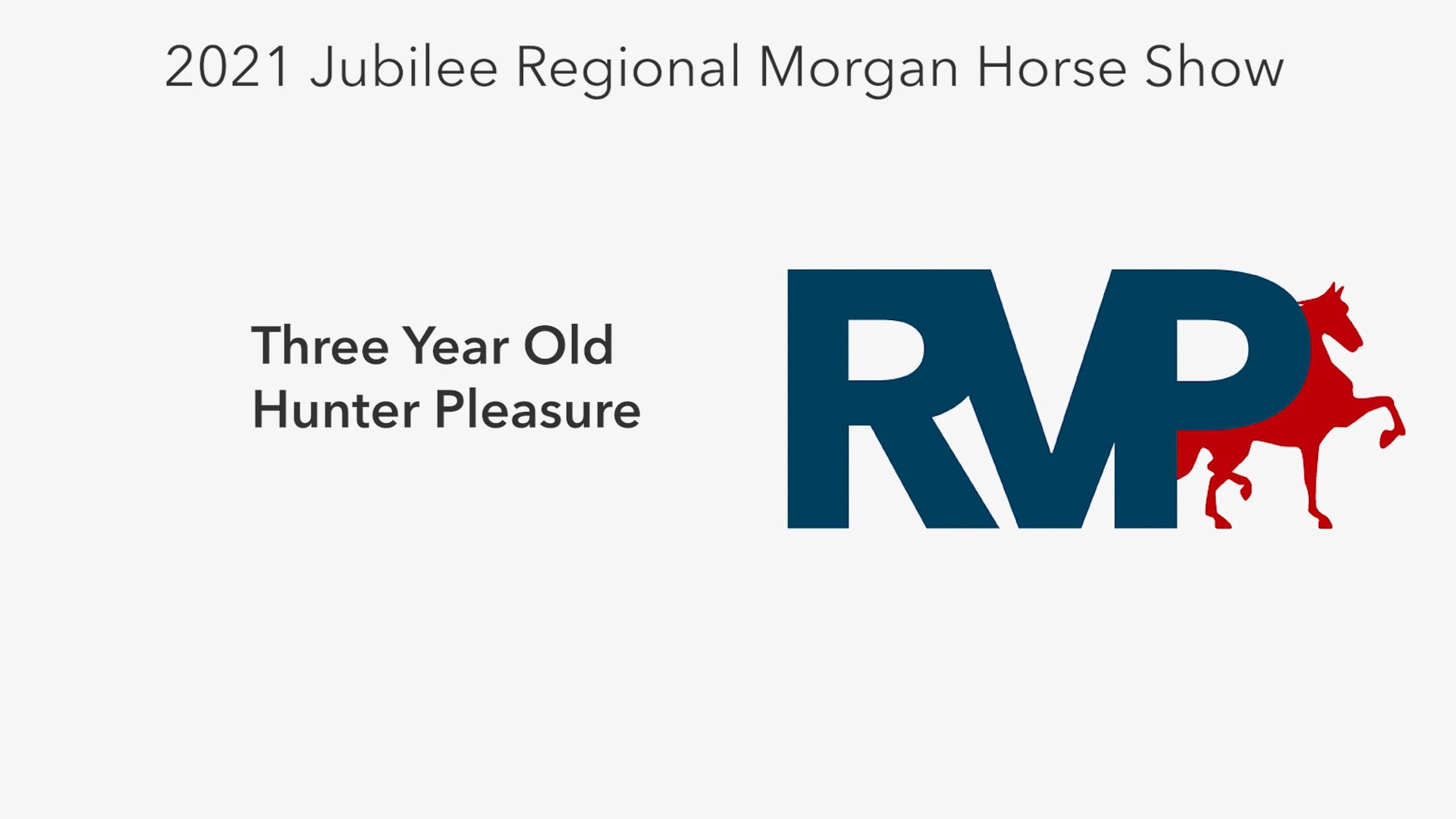 MJ21 - Class 30 - Three Year Old Hunter Pleasure