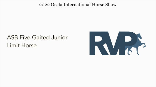 OIHS22 - Class 88 - ASB Five Gaited J...