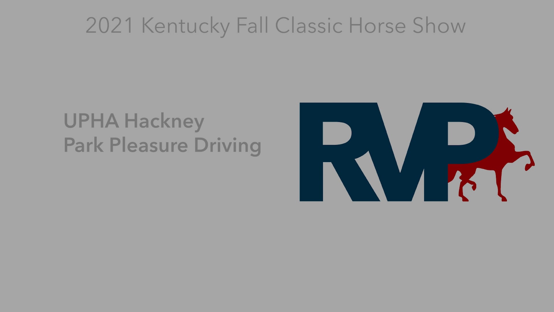KYFC21 - Class 52 - UPHA Hackney Park Pleasure Driving  