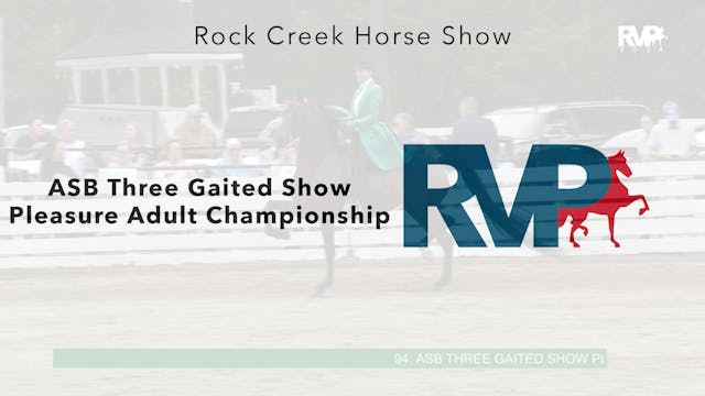 RC24 - Class 94 - ASB Three Gaited Sh...