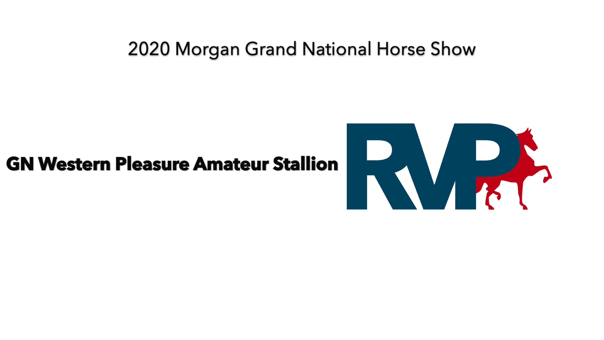 2020 MGN - Class 81 GN Western Pleasure Amateur Stallion