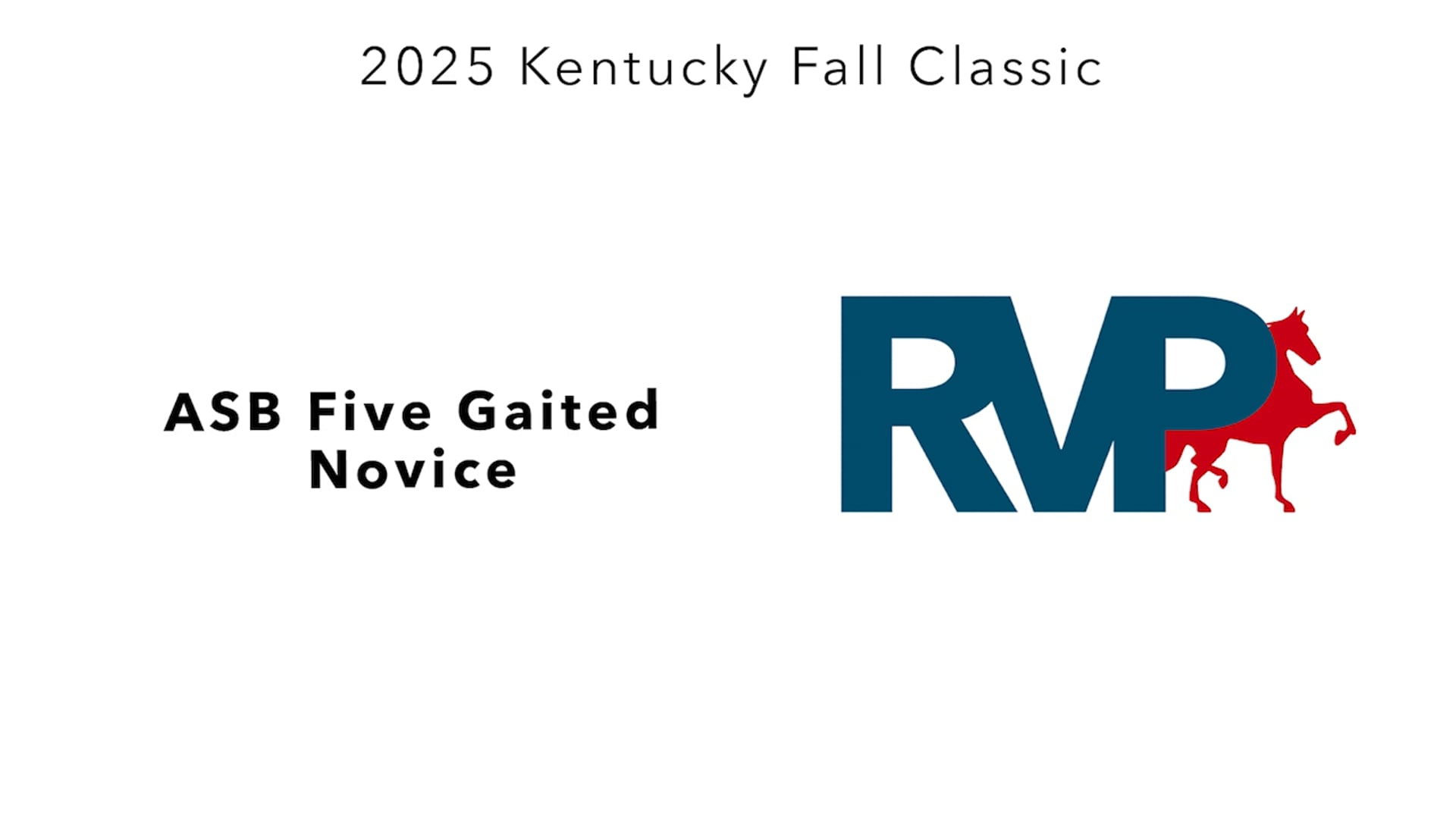 KFC25 - Class 35.1 - ASB Five Gaited Novice