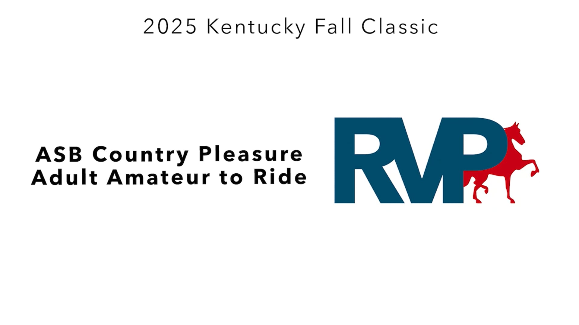 KFC25 - Class 2 - ASB Country Pleasure Adult Amateur to Ride