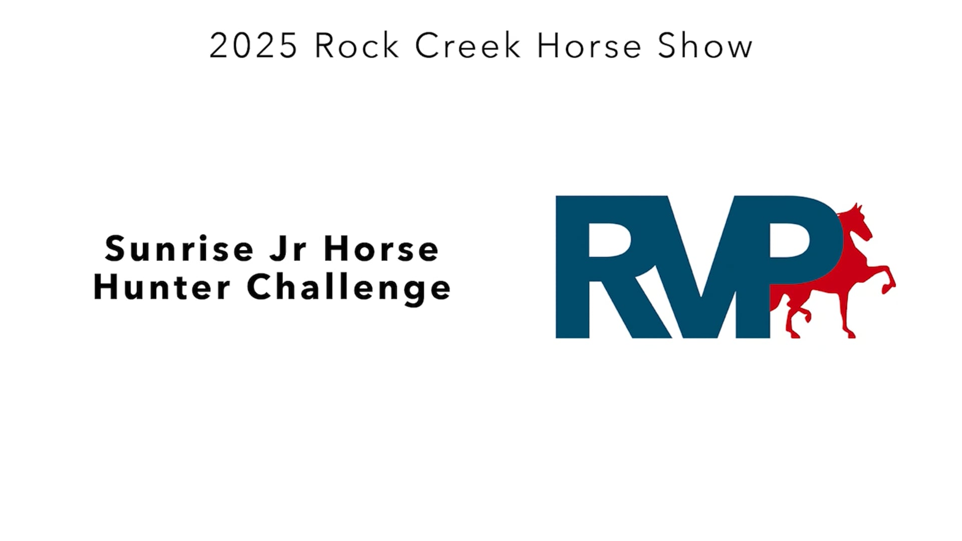 RC25 - Class 62 - Sunrise Jr Horse Hunter Challenge