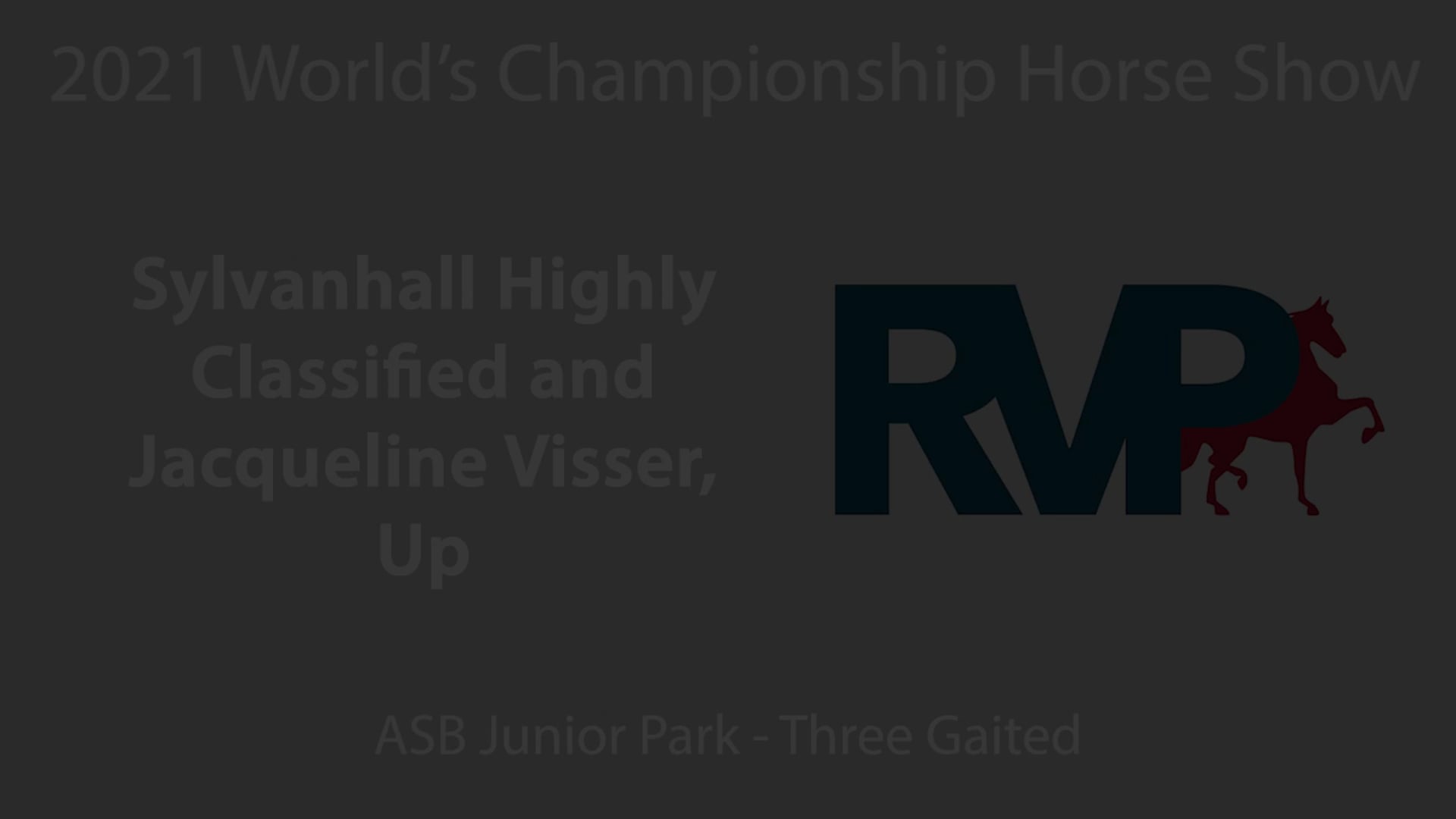 WCHS21 - Class 57 - Sylvanhall Highly Classified and Jacqueline Visser, Up