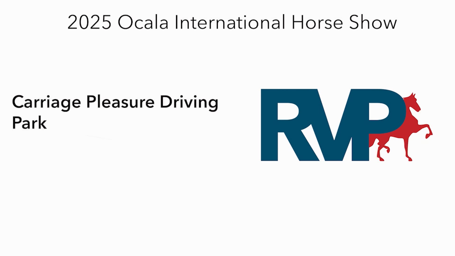 OI25 - Class 203 -  Carriage Pleasure Driving Park