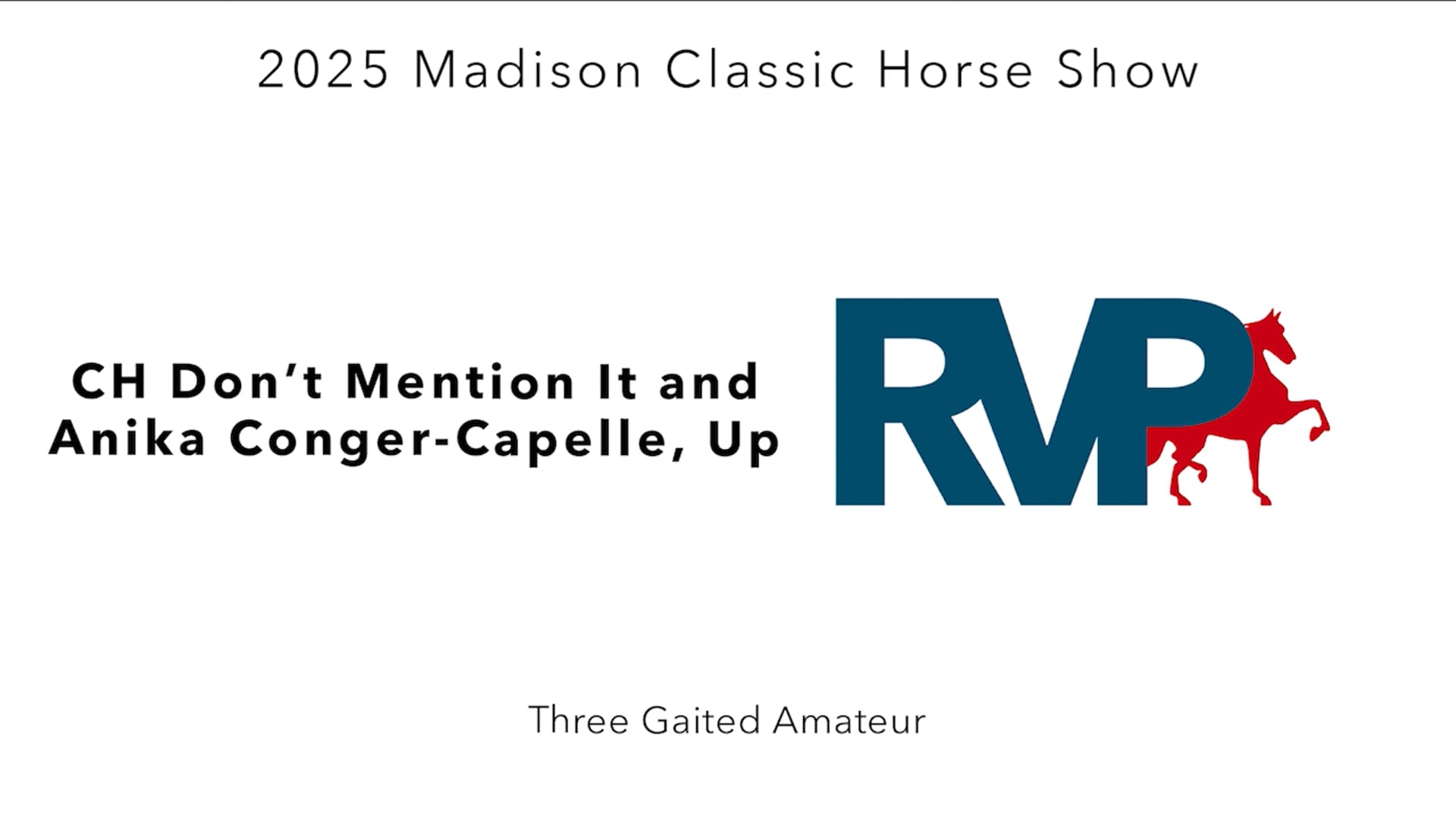 MC25 - Class 29 - CH Don't Mention It and Anika Conger-Capelle, Up