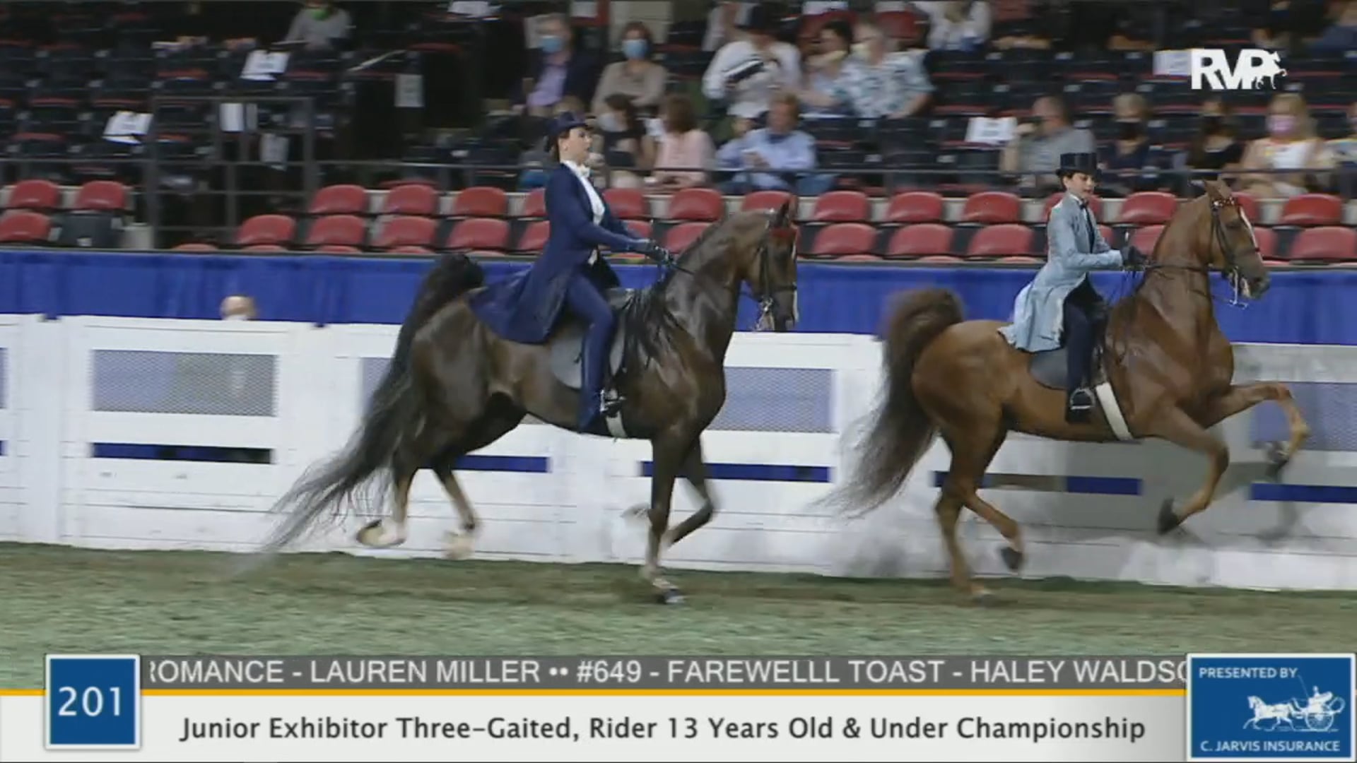 WCHS 2020 Class 201 - Junior Exhibitor Three-Gaited, Rider 13 Years Old & Under Championship
