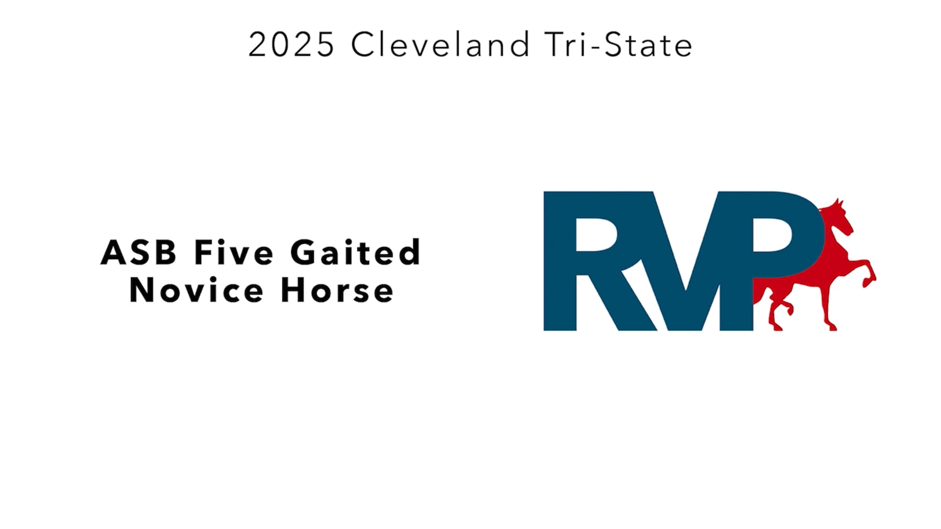 CTS25 - Class 87 - ASB Five Gaited Novice Horse