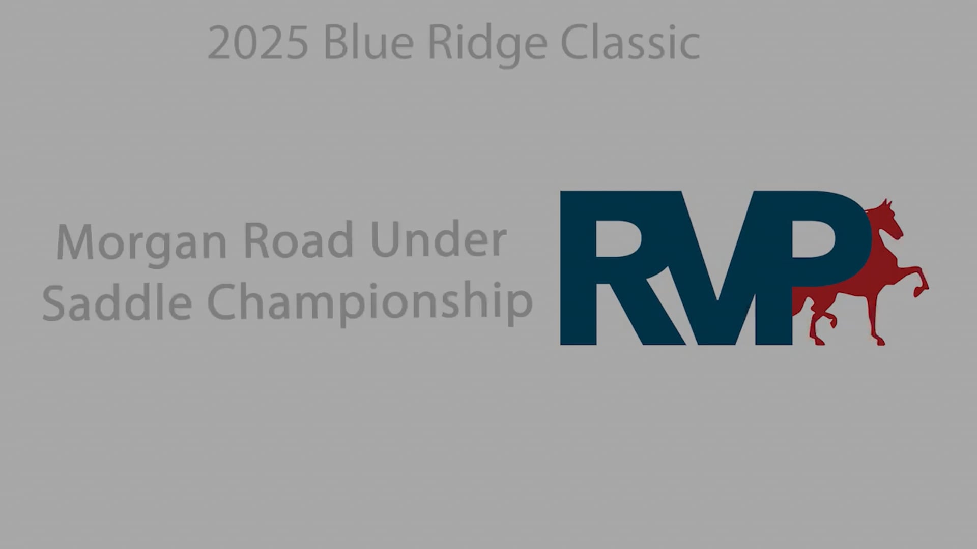 BRC25 - Class 156 - Morgan Road Under  Saddle Championship