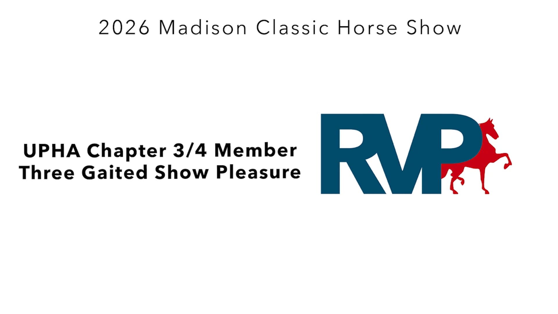 MC26 - Class 147 - UPHA Chapter 3-4 Member Three Gaited Show Pleasure