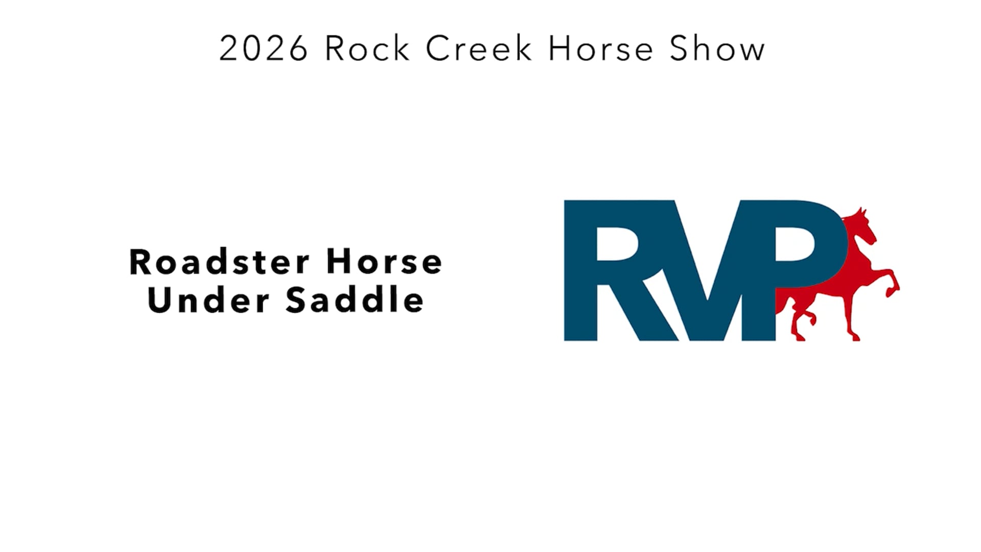 RC26 - Class 46 - Roadsteer Horse Under Saddle