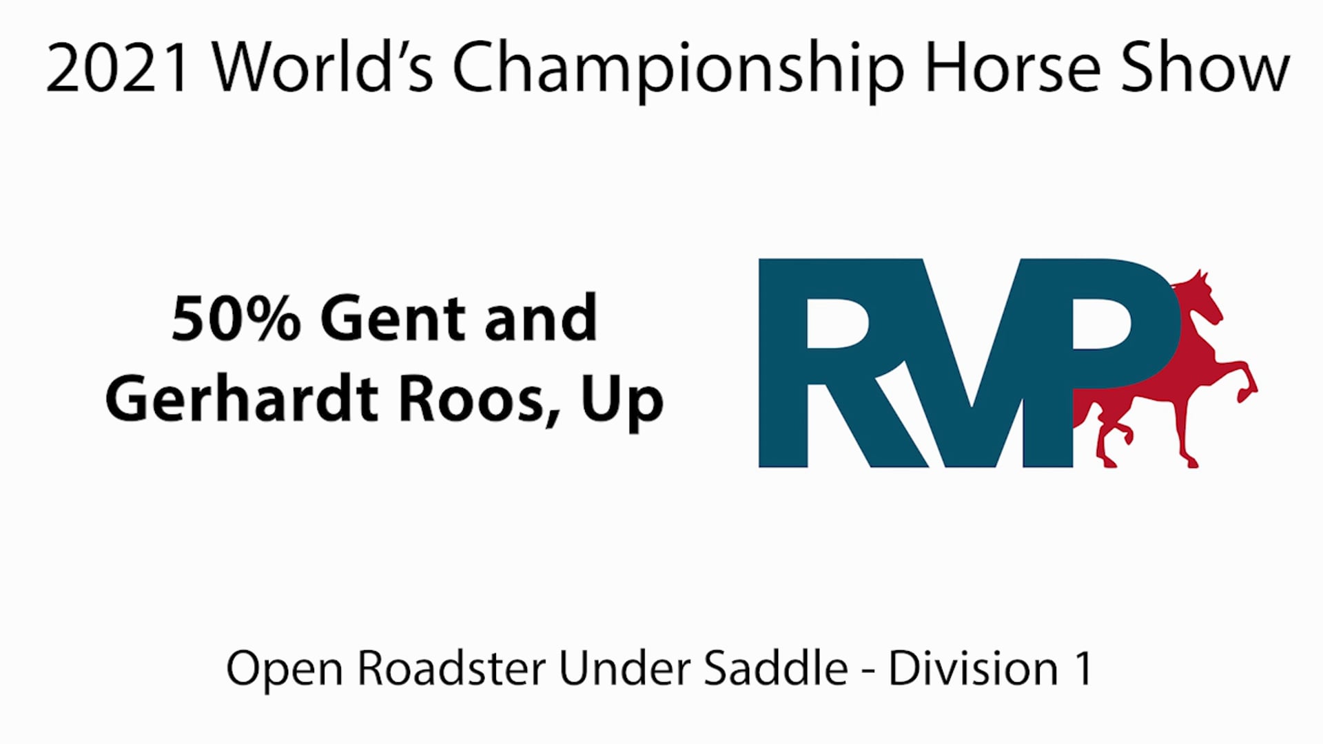 WCHS21 - Class 40 - 50% Gent and Gerhardt Roos, Up