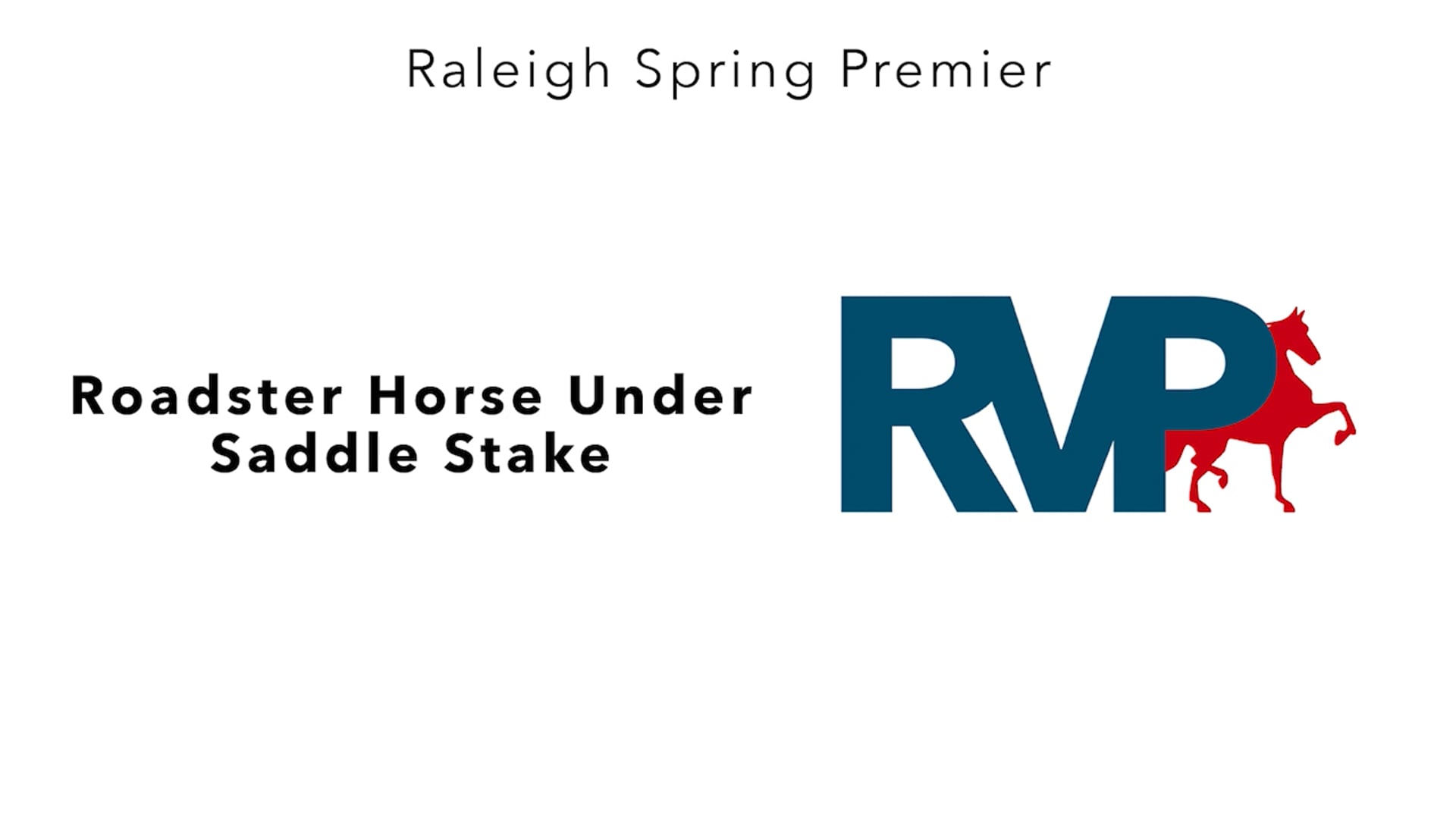 RSP25 - Class 94 - Roadster Horse Under Saddle Stake