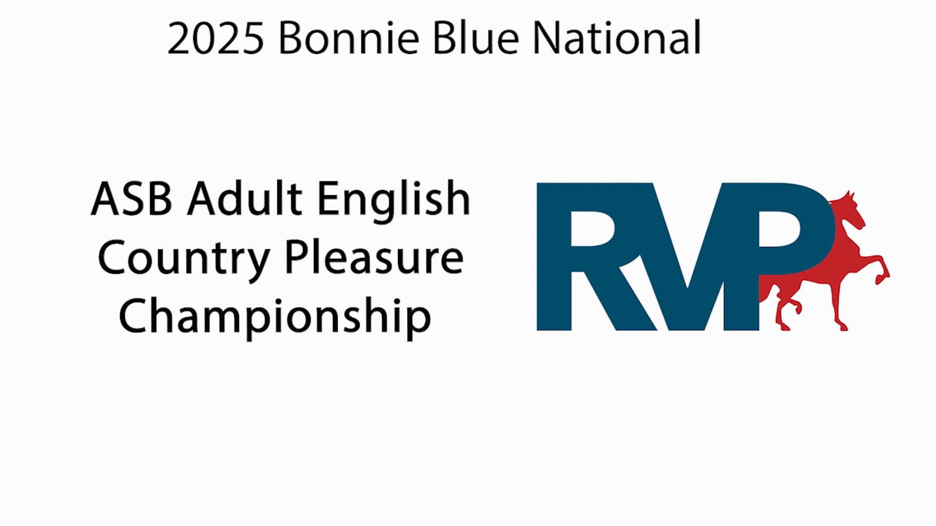 BB25 - Class 95 - ASB Adult English Country Pleasure Championship 
