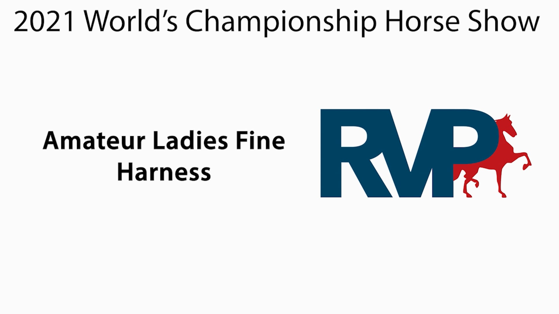 WCHS21 - Class 71A - Amateur Ladies Fine Harness