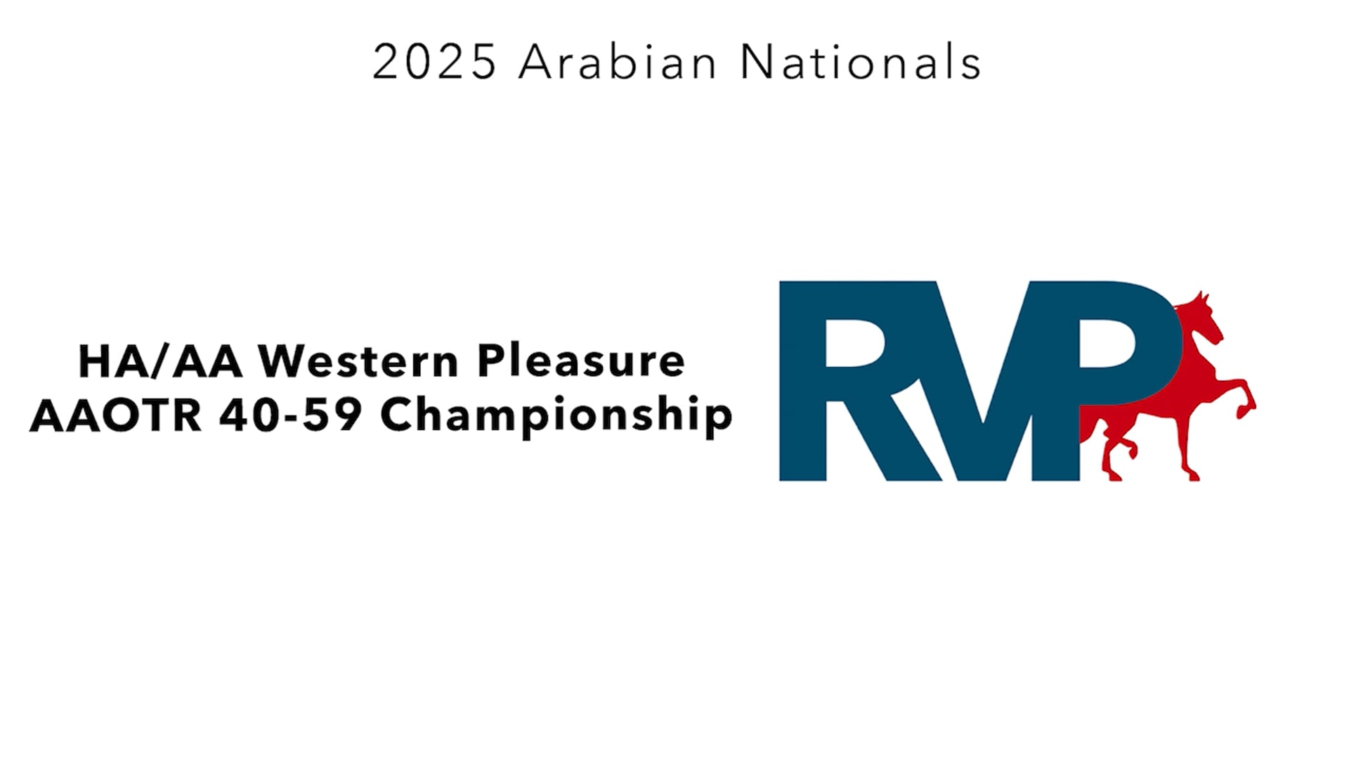AN25 - Class 3128 - HA-AA Western Pleasure AAOTR 40-59 Championship