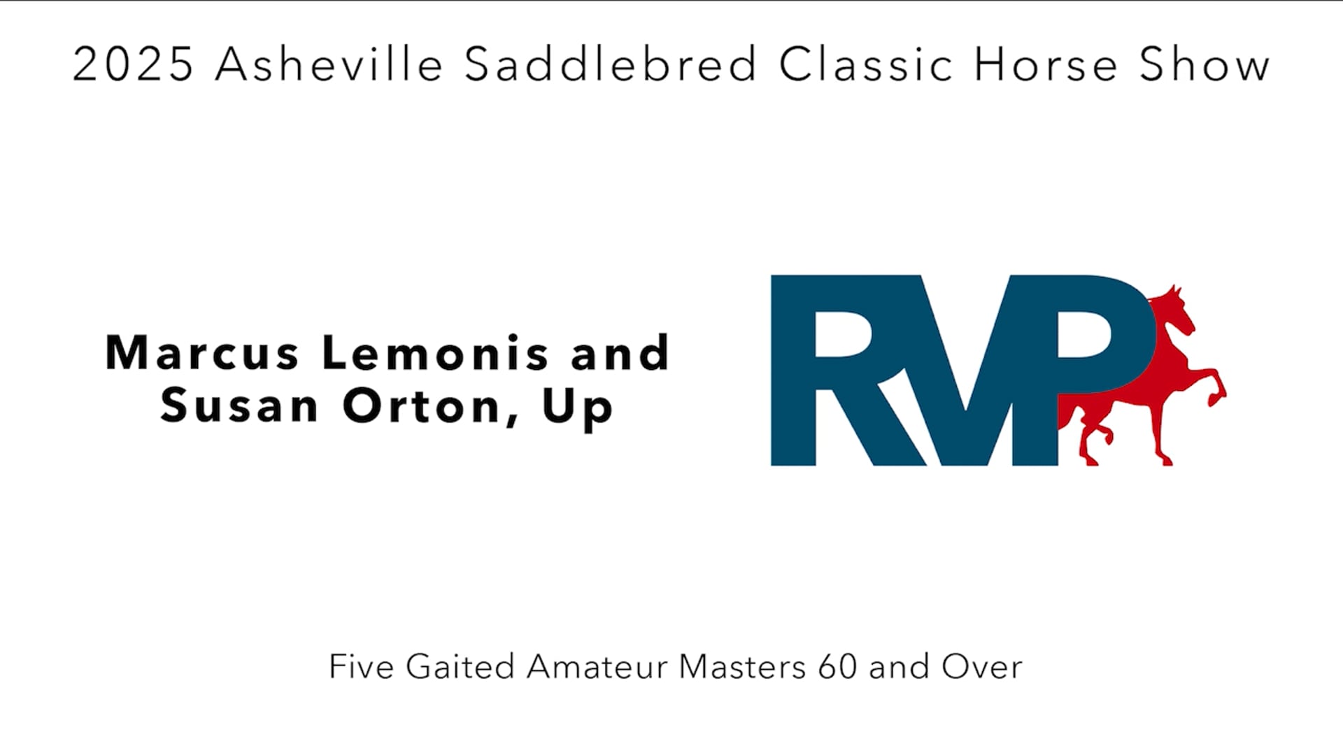 ASC25 - Class 82 - Marcus Lemonis and Susan Orton, Up