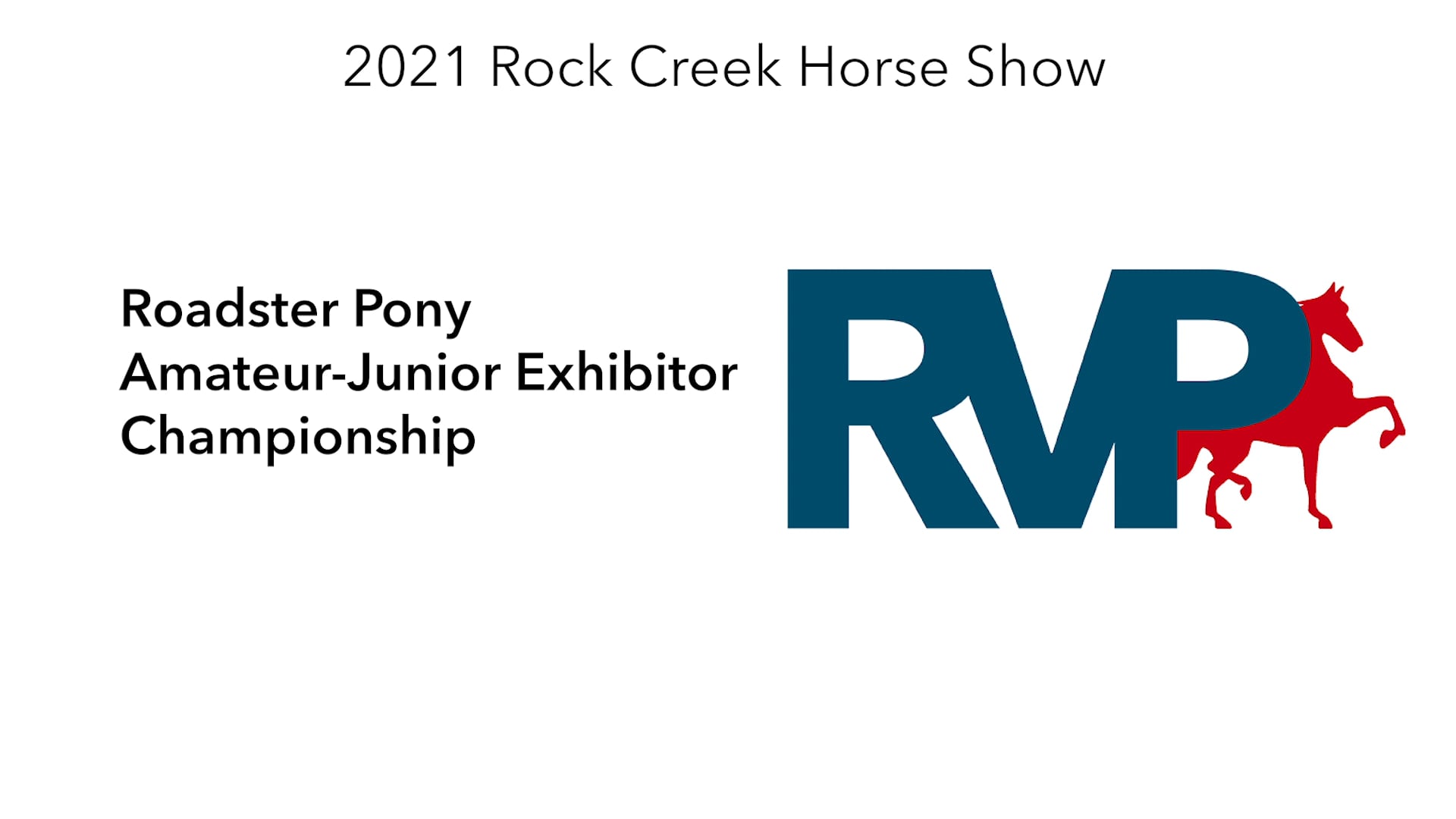 RC21 - Class 70 - Roadster Pony Amateur-Junior Exhibitor Championship