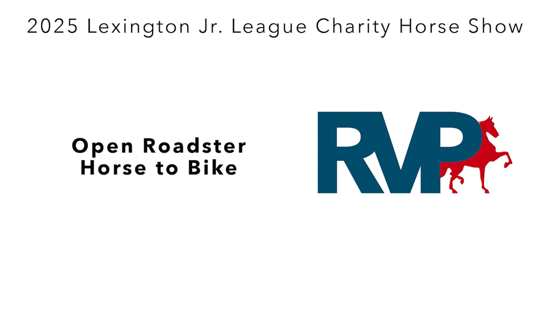 LJL25 - Class 88 - Open Roadster Horse to Bike