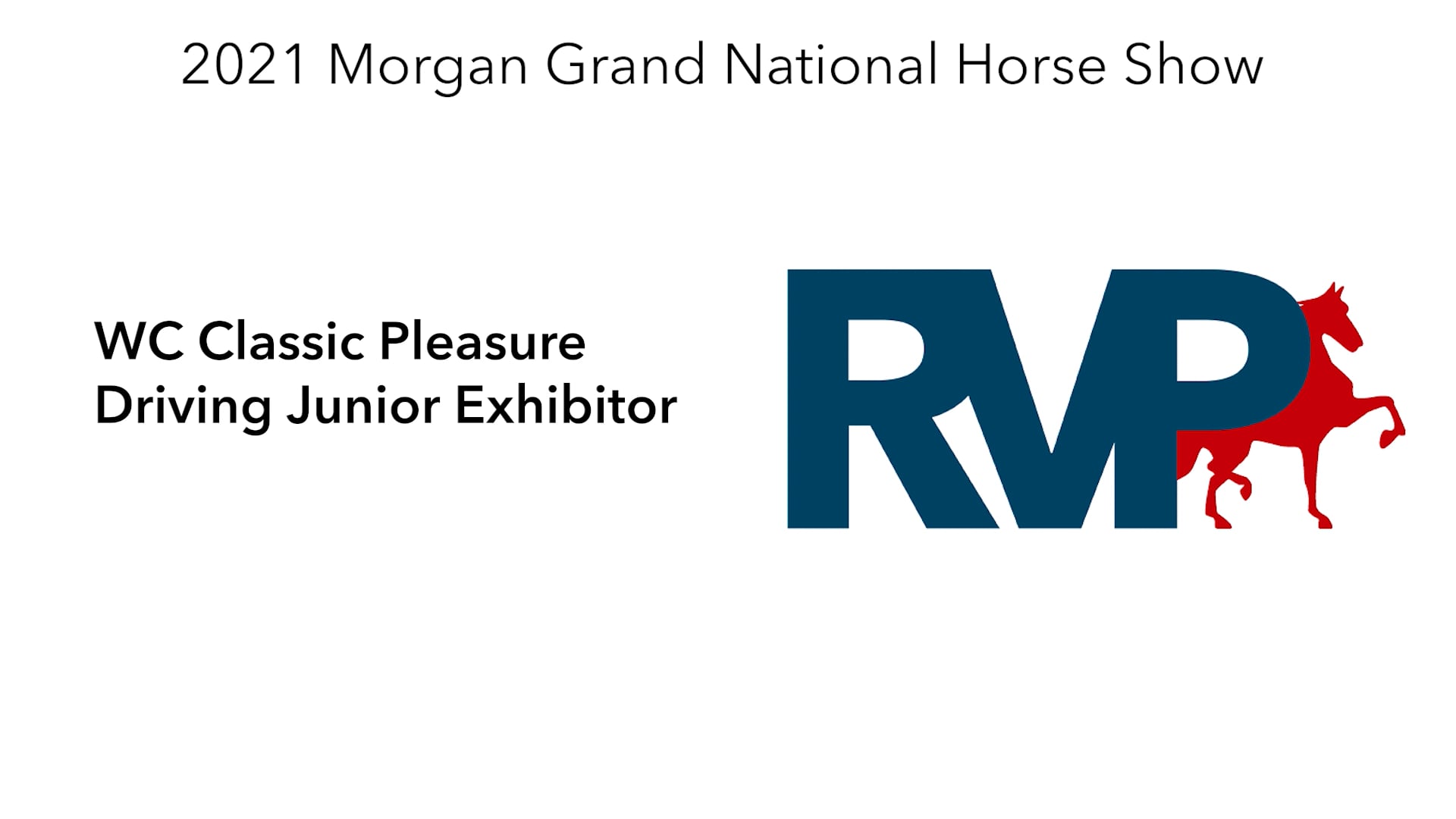 MGN21 - Class 204 - WC Classic Pleasure Driving Junior Exhibitor