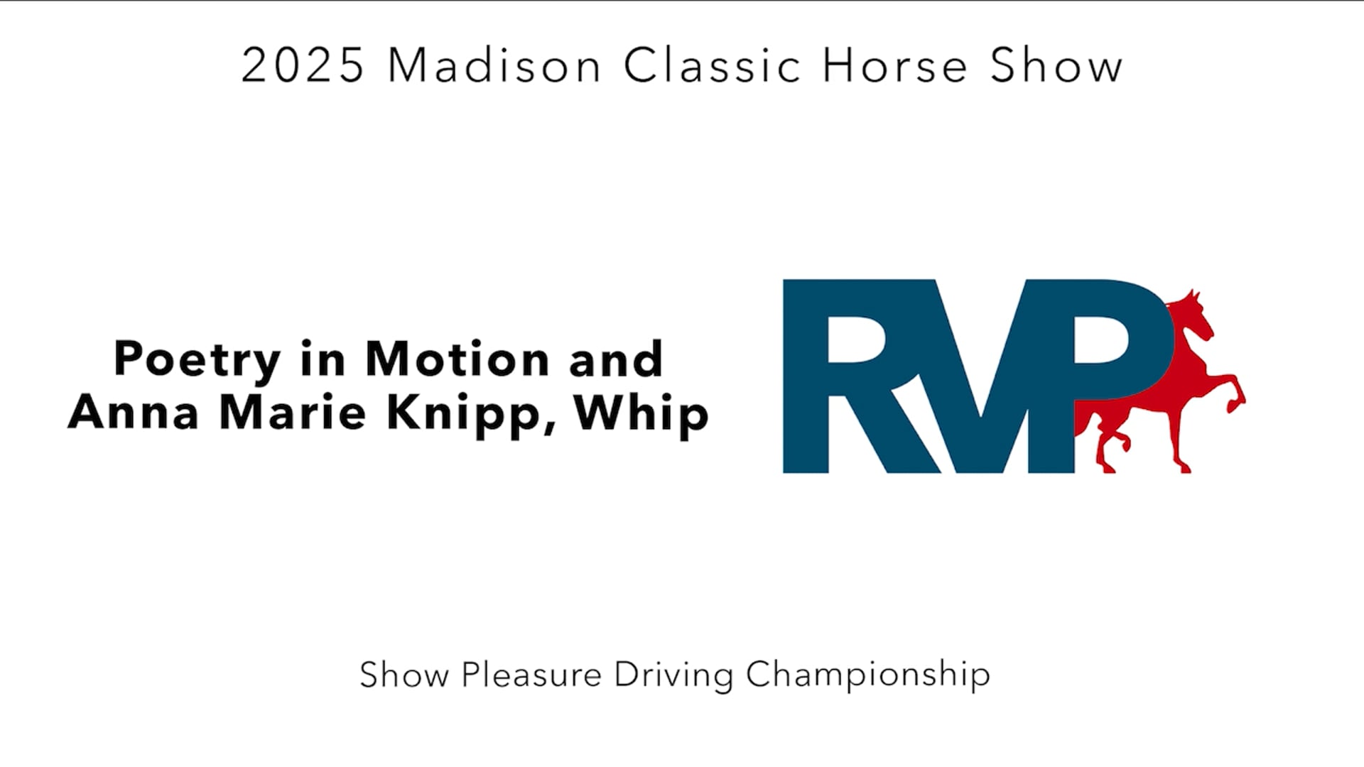 MC25 - Class 150 - Poetry in Motion and Anna Marie Knipp, Whip