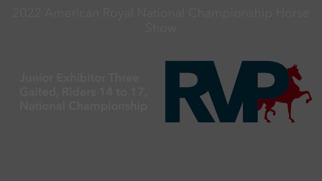 AR22 - Class 177 - Junior Exhibitor T...