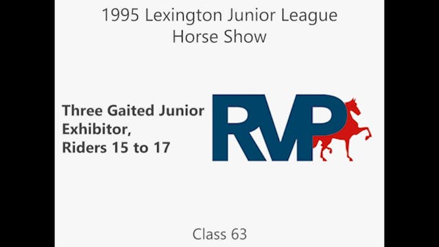 LJL 1995 - Class 63 - Three Gaited Ju...