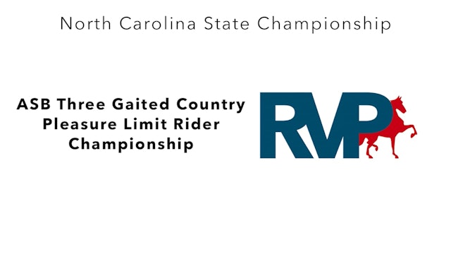 NCSC23 - Class 119 - ASB Three Gaited Country Pleasure Limit Rider Championship