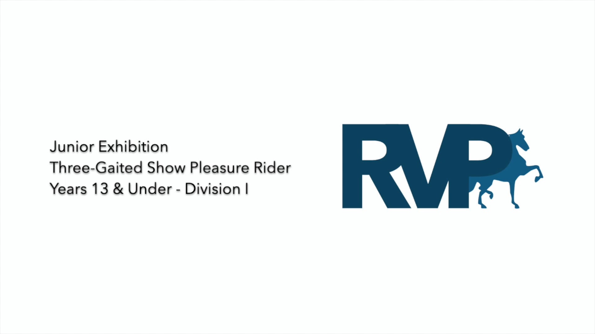 WCHS 2020 Class 56 - Jr Exhibition Three-Gaited Show Pleasure Rider 13 & Under