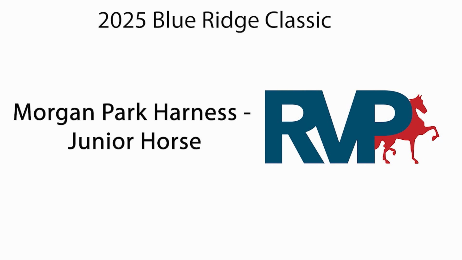 BRC25 - Class 98.1 - Morgan Park Harness-Junior Horse