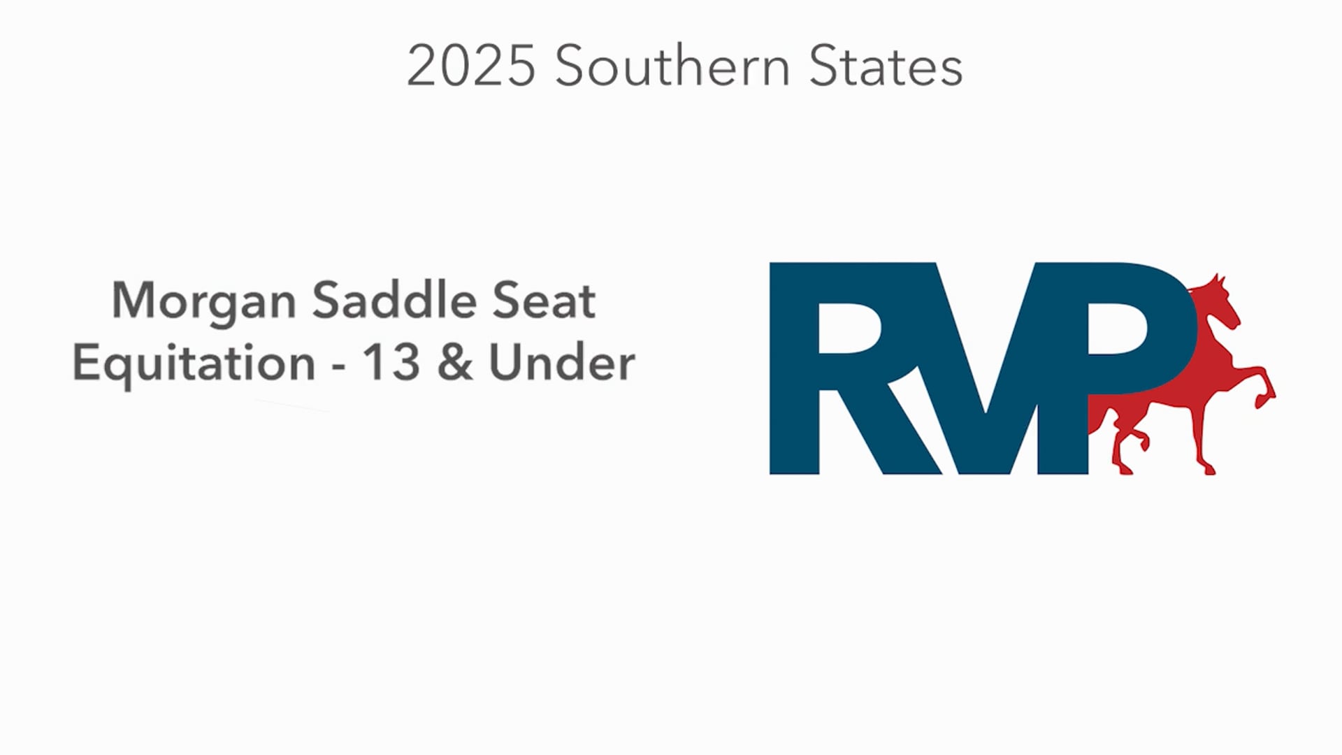 SS25 - Class 79.1 -  Morgan Saddle Seat Equitation - 13 & Under
