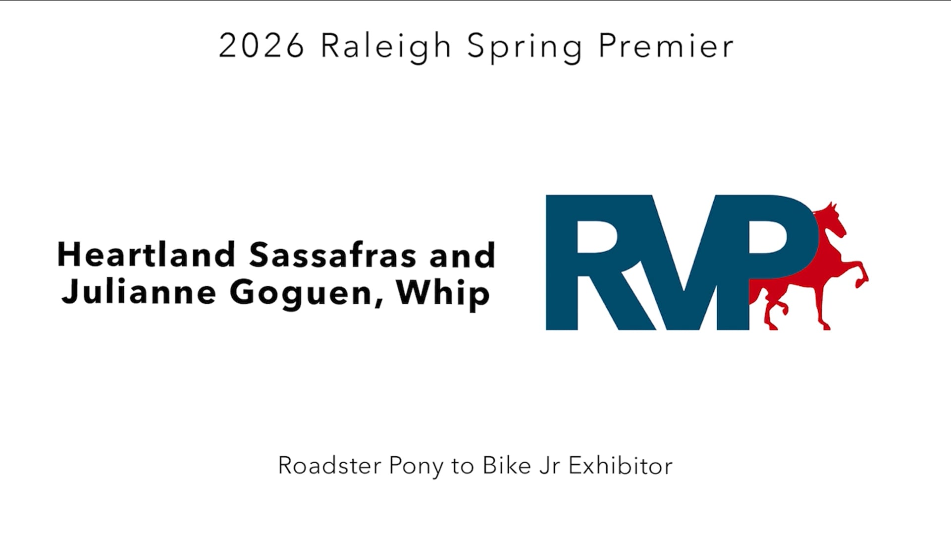 RSP26 - Class 45 - Heartland Sassafras and Julianne Goguen, Whip