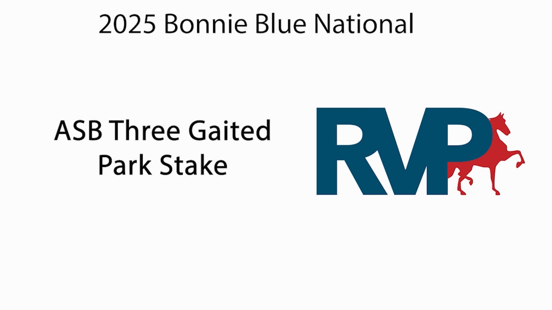 BB25 - Class 142 - ASB Three Gaited Park Stake