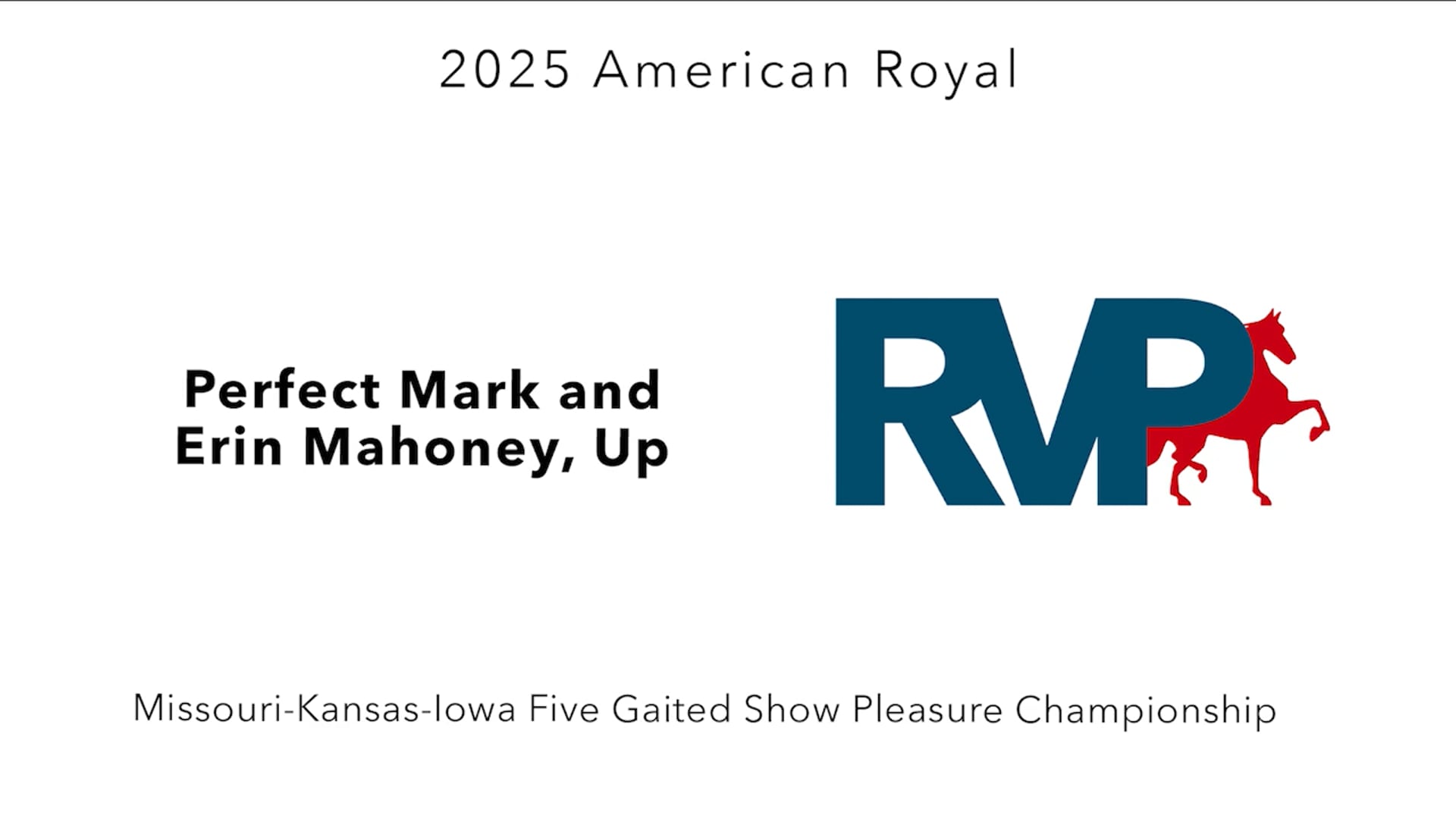 KC25 - Class 135 - Perfect Mark and Erin Mahoney, Up