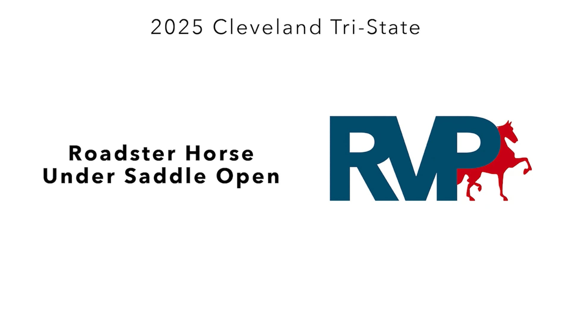 CTS25 - Class 67 - Roadster Horse Under Saddle Open