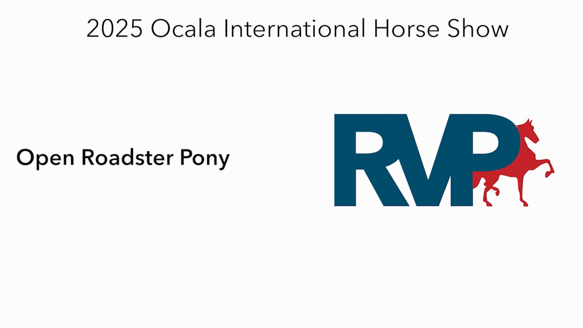 OI25 - Class 54 - Open Roadster Pony