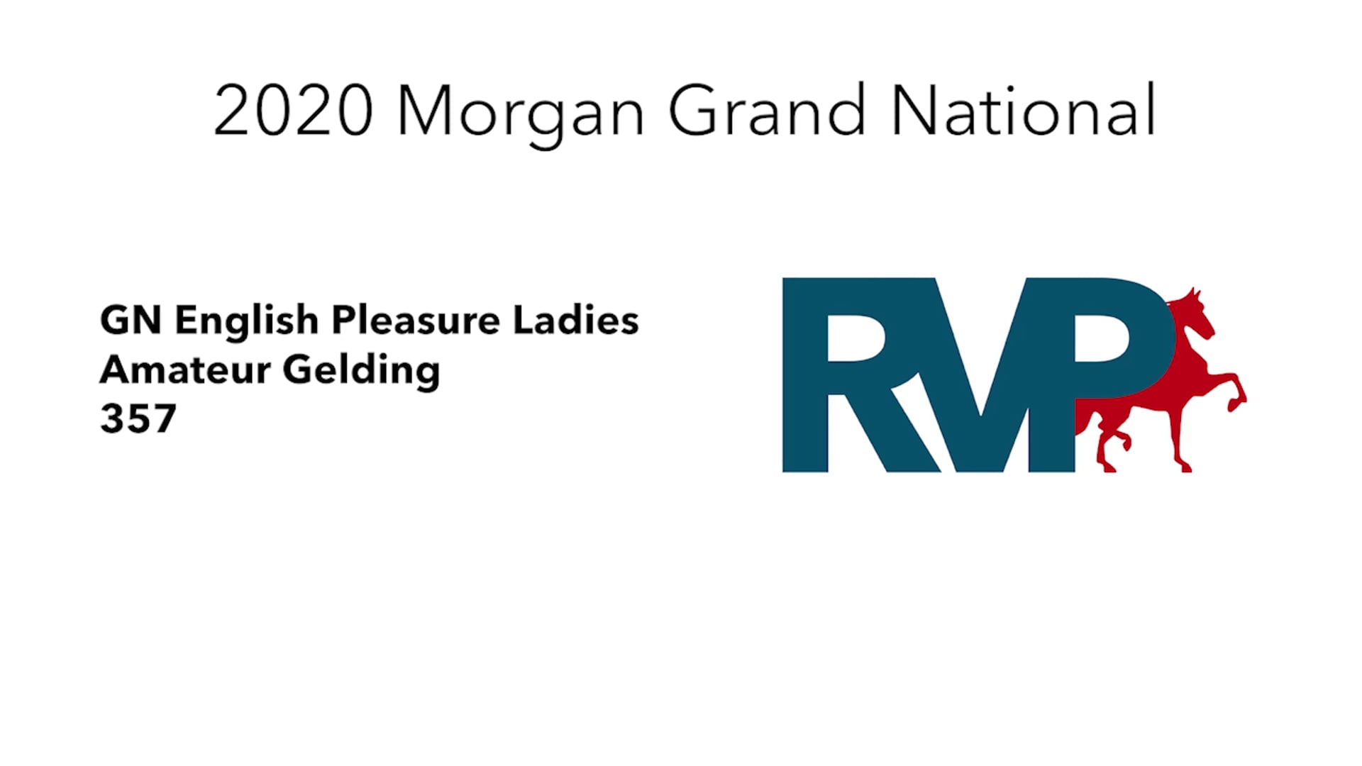 2020 MGN - 357 GN English Pleasure Ladies Amateur Gelding