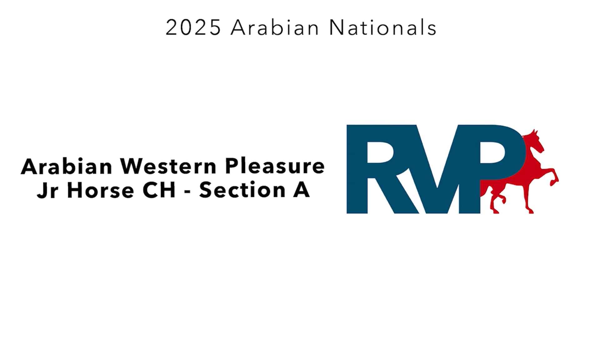 AN25 - Class 205a - Arabian Western Pleasure Jr Horse CH - Section A