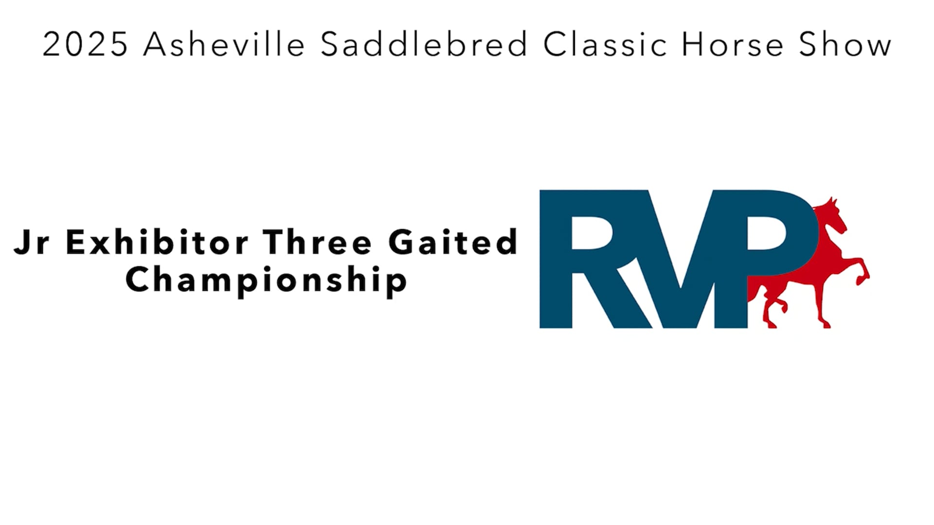 ASC25 - Class 149 - Jr Exhibitor Three Gaited Championshipo