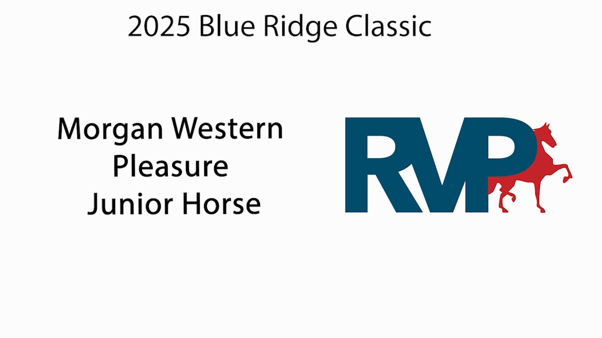 BRC25 - Class 147 - Morgan Western Pleasure Junior Horse