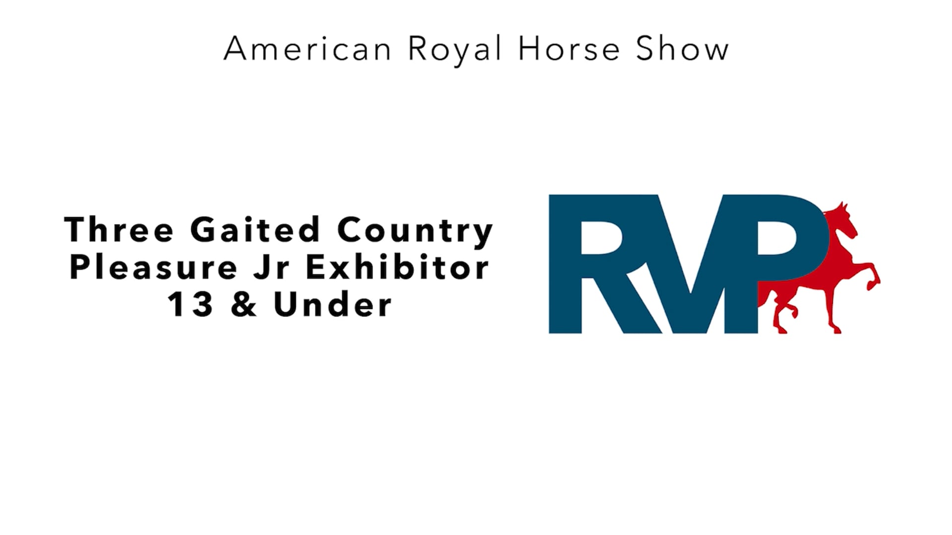 AR24 - Class 81 - Three Gaited Country Pleasure Jr. Exhibitor 13 & Under