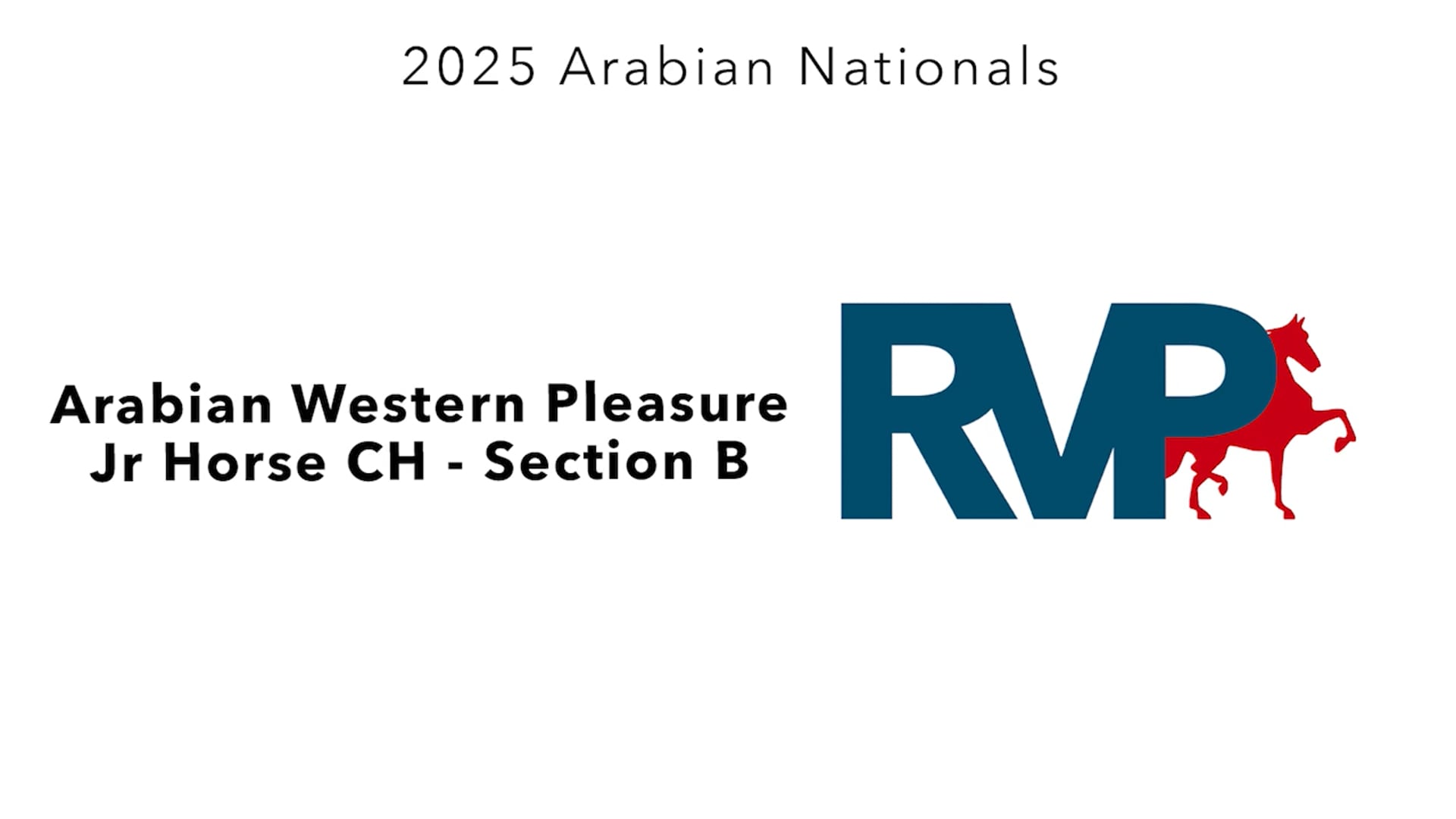 AN25 - Class 205b - Arabian Western Pleasure Jr Horse CH - Section B